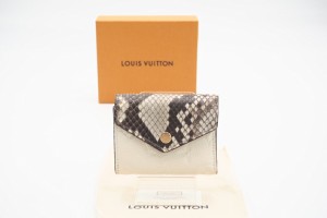 ☆安心の3大保証☆ Aランク ≪LOUIS VUITTON ルイ ヴィトン/三つ折り財布≫ N96319 モノグラム アンプラント パイソン ポルトフォイユ ゾ