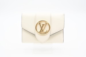 ☆安心の3大保証☆ Aランク ≪LOUIS VUITTON ルイ ヴィトン/三つ折り財布≫ M69176 スムースカーフレザー LV ポンヌフ コンパクト クレー