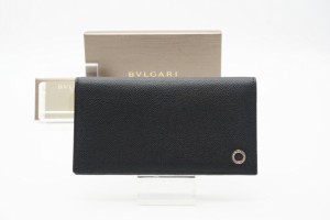 ☆安心の3大保証☆ Aランク ≪BVLGARI ブルガリ/二つ折り長財布≫ 283811 ブルガリ ブルガリ マン レザー ブラック ブルー 極美品 送料無