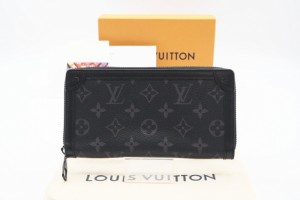 ☆安心の3大保証☆ Bランク ≪LOUIS VUITTON ルイ ヴィトン/ジッピー ウォレット≫ M80558 エクリプス トランク  ブラック グレー 送料込