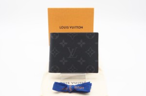 ☆安心の3大保証☆ Aランク ≪LOUIS VUITTON ルイ ヴィトン/二つ折り財布≫ M62545 エクリプス ポルトフォイユ マルコ NM ブラック グレ