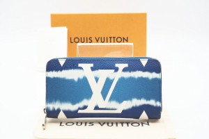 ☆安心の3大保証☆ Bランク ≪LOUIS VUITTON ルイ ヴィトン/ジッピーウォレット≫ M68841 LVエスカル ブルー ホワイト ロゴ 青 送料無料