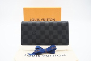 ☆安心の3大保証☆ ABランク ≪LOUIS VUITTON ルイ ヴィトン/二つ折り長財布≫ N60193 ダミエ アンフィニ ポルトフォイユ ブラザ ブラッ