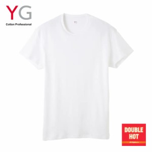 グンゼ 半袖U首 Tシャツ メンズ / GUNZE YG ワイジー ダブルホット クルーネックＴシャツ メンズ M〜LL 下着 肌着 半袖 丸首 冬対策 秋冬