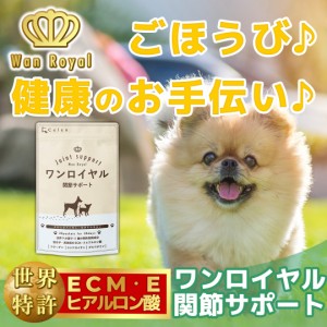 【世界 9 か国特許取得成分 ECM・E ヒアルロン酸配合】Wan Royal ワンロイヤル 関節 サポート 犬 犬用 老犬 サプリ サプリメント 皮膚 毛