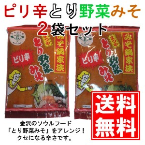 ピリ辛とり野菜みそ 200g 2袋セット まつや メール便 送料無料 鍋 味噌ラーメン とり野菜味噌 とり野菜