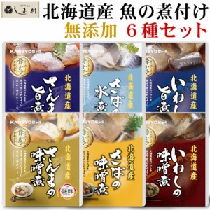 北海道産 無添加 魚の煮付け 6種 セット | 兼由 レトルト食品 常温保存 惣菜 魚 和食 おかず 詰め合わせ 仕送り 一人暮らし 常温 保存 ギ