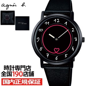 agnes b. アニエスベー ウオッチ35周年記念 限定モデル ネオンデザイン FCSK752 レディース 腕時計 電池式 革ベルト ブラック 国内正規品
