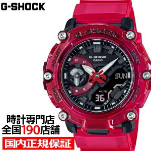 G-SHOCK Gショック Sound Wave サウンドウェーブ GA-2200SKL-4AJF メンズ 腕時計 電池式 アナデジ 樹脂バンド レッド 国内正規品 カシオ