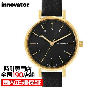 イノベーター エンケル IN-0008-13 レディース 腕時計 32mm クオーツ ブラック 革ベルト innovator ENKEL ミニマル 北欧