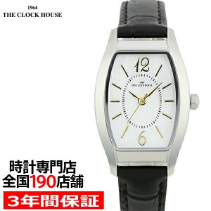 ザ・クロックハウス 腕時計 レディース クオーツ トノー型 ホワイト ブラック 革ベルト おしゃれ ビジネス フォーマル リーズナブル LBF