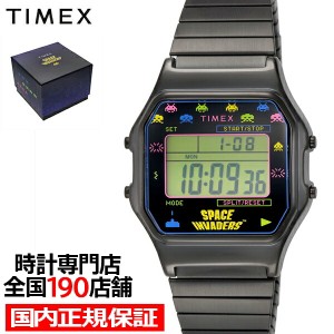 TIMEX タイメックス TIMEX 80 Space Invaders WATCH スペースインベーダー コラボ 限定モデル TW2V39900 メンズ 腕時計 デジタル ブラッ