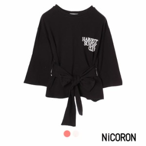 ウエストマーク tシャツ NiCORON ニコロン 藤田ニコル トップス 可愛い ビッグシルエット ティーシャツ ゆったり カットソー 変形 おしゃ