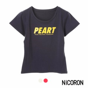 半袖tシャツ キッズ レディース tシャツ 夏 半袖 カットソー プリント 半袖t ロゴ モダン ティーシャツ フィット ブランド ネイビー ホワ