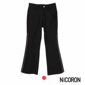 半額セール スリットパンツ レディース NiCORON ニコロン 藤田ニコル にこるん おしゃれ スリット ストレッチ 10代 20代 パンツ 可愛い 