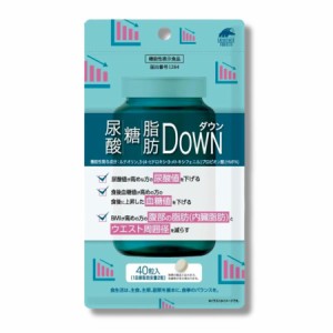 尿酸・糖・脂肪Downダウン 40粒 機能性表示食品 ルテオリン プロピオン酸