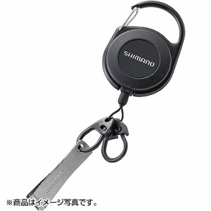 (4969363857804)SHIMANO(シマノ) カラビナリール ラインカッター付 ブラック UH-203W