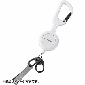 (4969363857859)SHIMANO(シマノ) カラビナリールCR ラインカッター付 ホワイト UH-213W