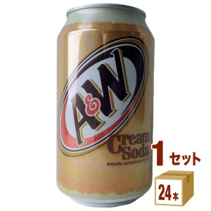 A&W エイアンドダブリュ クリームソーダ 缶  355ml×24本×1ケース (24本) 飲料