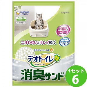 ユニチャーム（ペット デオトイレ 消臭サンド  4Ｌ×6袋 ペット　猫砂　猫の砂　猫　トイレ　固まる ユニ・チャーム 大容量 まとめて 愛