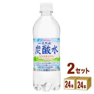 日本サンガリア 伊賀の天然水炭酸水   500 ml×24本×2ケース (48本) 飲料