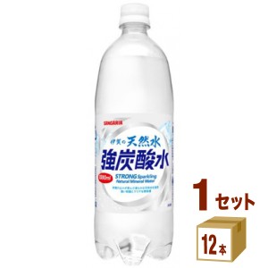 サンガリア 伊賀の天然水強炭酸水  1000 ml×12本×1ケース (12本) 飲料