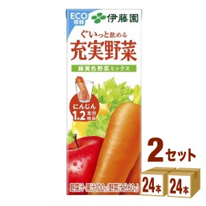 伊藤園 充実野菜 緑黄色野菜ミックス 紙パック  200ml×24本×2ケース (48本) 飲料