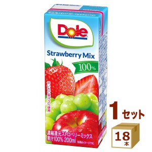 Dole ドール ストロベリーミックス100％  200ml×18本 雪印メグミルク 飲料