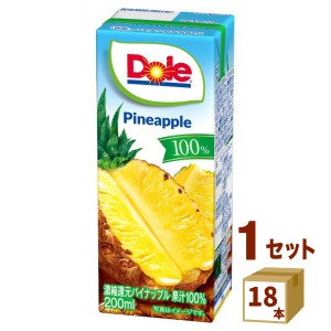 Dole ドール パイナップル 100%  200ml×18本 雪印メグミルク 飲料