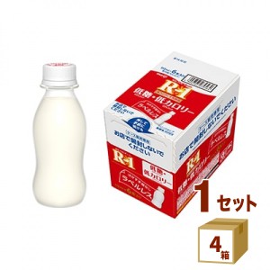 明治 プロビオヨーグルト Ｒ−１ ドリンクタイプ 低糖・低カロリー ラベルレスボトル（112gl×6本）×4箱 食品【チルドセンターより直送