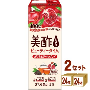 ＣＪフーズジャパン 美酢 ミチョ ざくろ＆アールグレイ パック  200ml×24本×2ケース (48本) 飲料