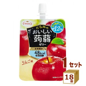 たらみ おいしい蒟蒻ゼリー りんご味 150g×18個 飲料