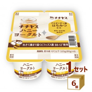 チチヤス ハニーヨーグルト 320g（80g ×4）×6個 食品【チルドセンターより直送・同梱不可】