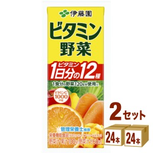 伊藤園 ビタミン野菜 紙パック  200ml×24本×2ケース (48本) 健康飲料