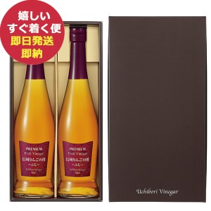 内堀醸造 プレミアムフルーツビネガー 信州りんごの酢 (ふじ) 2本セット PFV-B 健康 お酢 ビネガー (即納 即日発送) 送料無料(北海道・沖