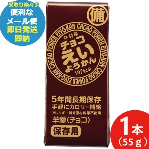 井村屋 チョコえいようかん 55g 1本 羊羹 栄養 補給 (即納 即日発送) 送料無料(北海道・沖縄を除く)【メール便専用商品・同梱不可】【 長