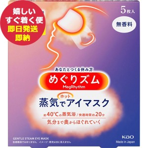 花王 めぐりズム 蒸気でホットアイマスク 5枚 無香料 (即納 即日発送) 【のし包装可】_