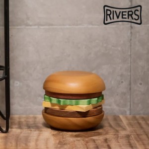 Rivers ハンバーガーコースターズ スタックス プラス 【ハンバーガー型 おしゃれ ユニーク かわいい ギフト プレゼント 雑貨 木製 コース