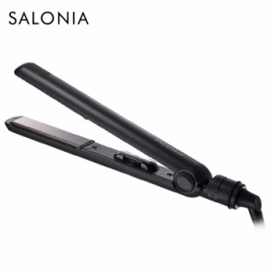 サロニア SALONIA ストレートヘアアイロン 24mm ブラック SL-004S  【SL004S ストレートアイロン ヘアケア サロン帰り 自宅 レア髪 MAX23