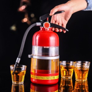 消火器型 ドリンク ディスペンサー 手圧式 2L  【ドリンク 飲み物 ワインディスペンサー デカンタ デキャンタ カクテル お酒 ジュース 液