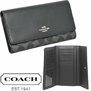 COACH コーチ 長財布 三つ折り C5966-SVDK6 ユニセックス 新品 無料ラッピング可