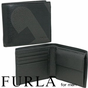 フルラ メンズ 二つ折り財布 FURLA レザー 財布 ブラックシャドウ MP00023-AX0757-O6000 新品 無料ラッピング可 送料無料