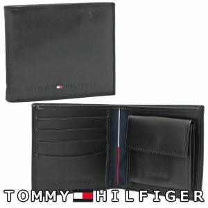 トミーヒルフィガー ２つ折り財布 TOMMY HILFIGER 財布 31TL25X005-001 メンズ レザー 新品 ラッピング無料可 並行輸入品