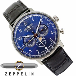 ツェッペリン 腕時計 メンズ レザー 時計 ZEPPELIN クロノグラフ 7036-3 新品 無料ラッピング可   ドイツ製