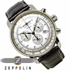 ツェッペリン 腕時計 メンズ レザー 時計 ZEPPELIN クロノグラフ 7680-1 新品 無料ラッピング可   ドイツ製