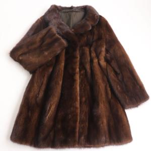 毛並み極美品▽SAGA MINK サガシェアードミンク デザイン 本毛皮コート 