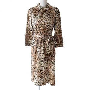 美品　LEONARD レオナール コットンストレッチ　ベルト　ワンピース　LL 美品 LEONARD レオナール コットンストレッチ ベルト ワンピース