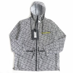 未使用品 MONCLER GENIUS モンクレール ジーニアス 7 フラグメント ヒロシフジワラ 19SS RHYTHM ナイロンジャケット 黒×白 0 伊製 正規