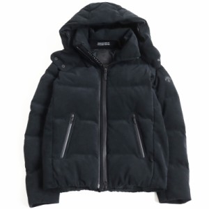 美品 DESCENTE デサント DAMMGK38U オルテライン ANCHOR フーデッド WZIP 水沢ダウン ダウンジャケット ブラック S 日本製 正規品 メンズ