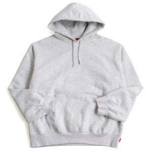 美品○Supreme シュプリーム 23AW Satin Applique Hooded Sweatshirt ロゴアップリケ プルオーバー パーカー グレー S メンズ